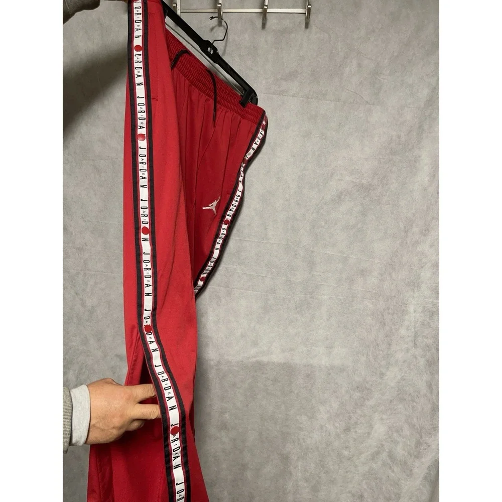 Nike Air Jordan Pants XL‎ Red Tear Away Snap Side Jumpman Track Dri Fit AJ1106
